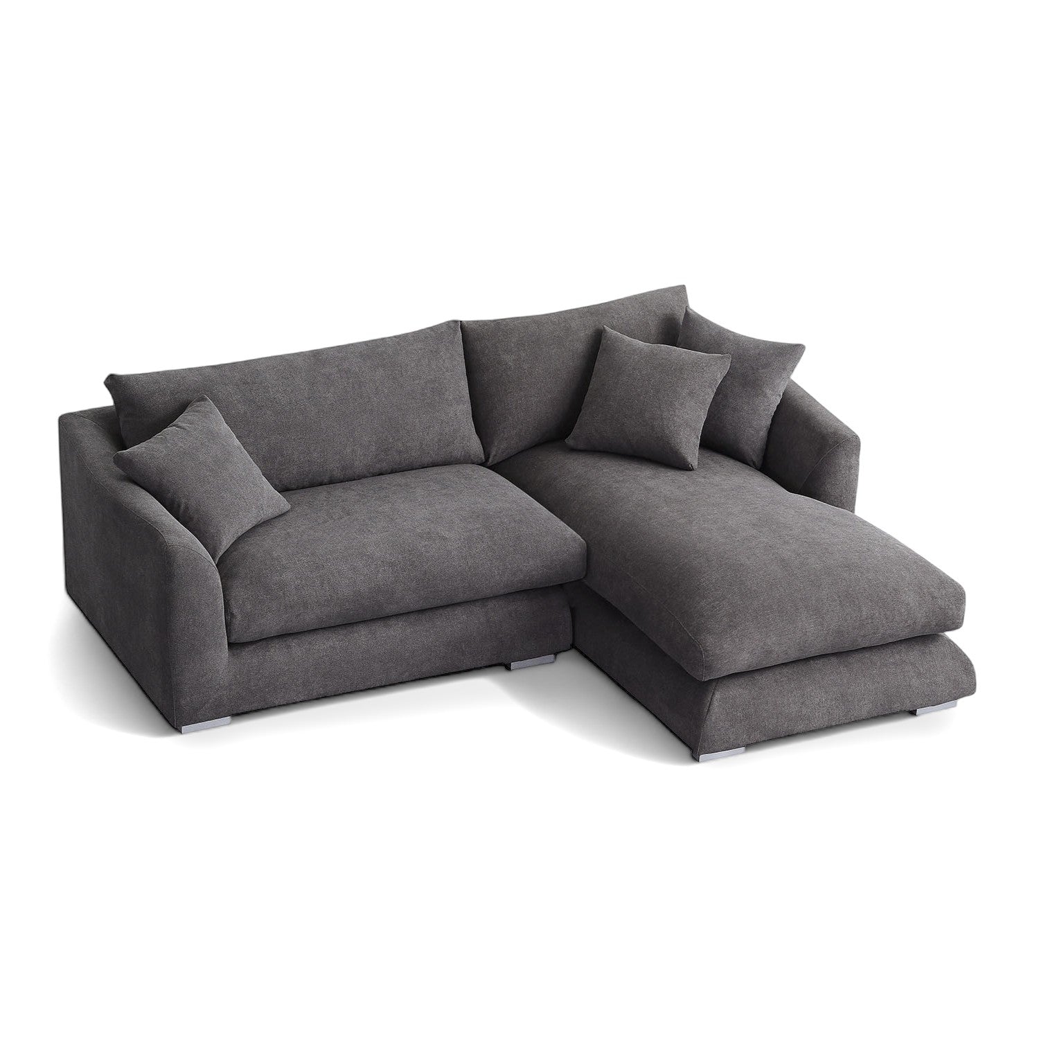 Sydney Feather Sectional Sofa - Grey