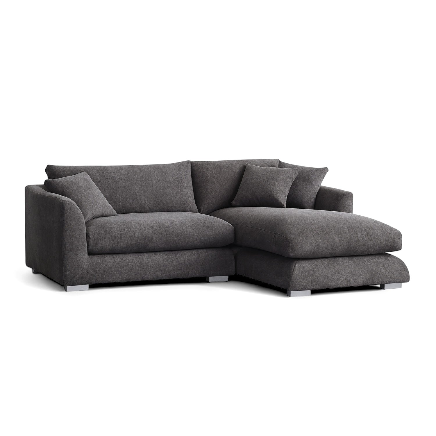 Sydney Feather Sectional Sofa - Grey