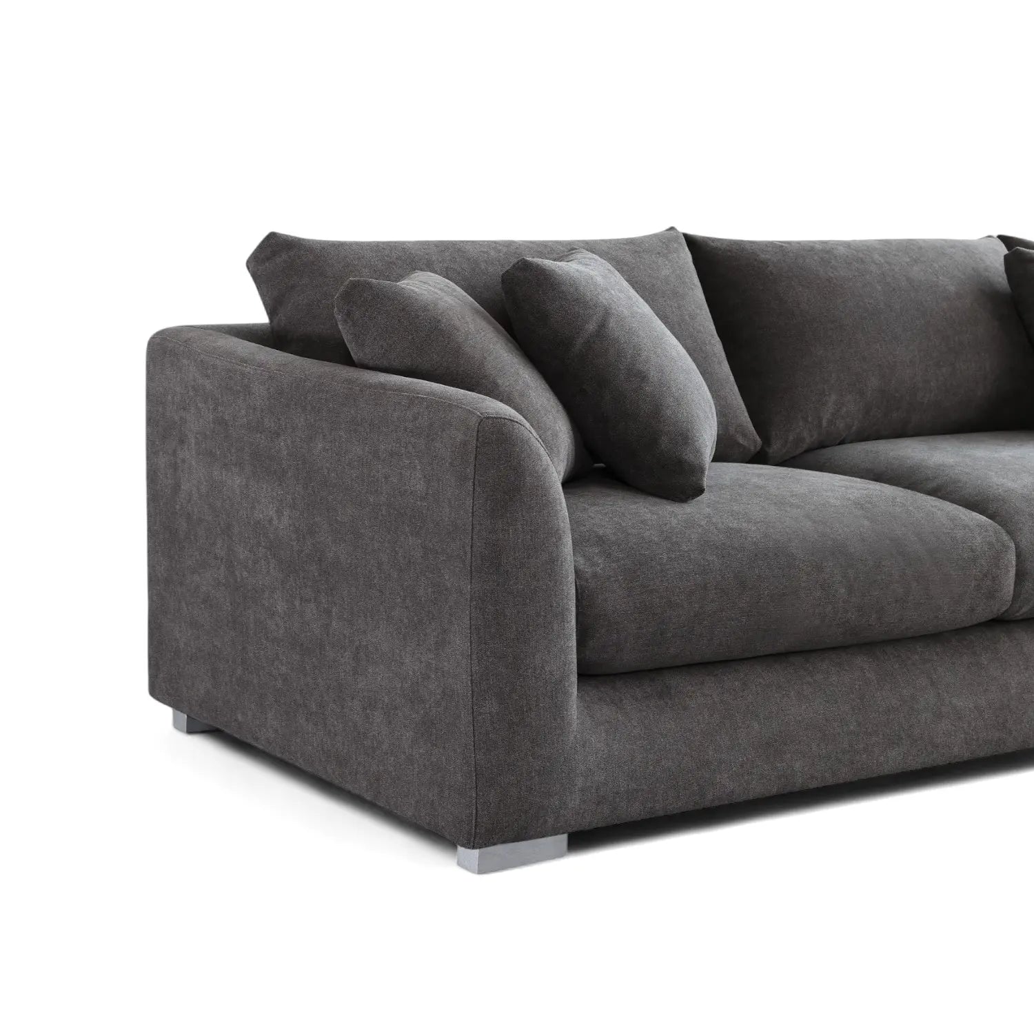 Sydney Feather Sectional Sofa - Grey