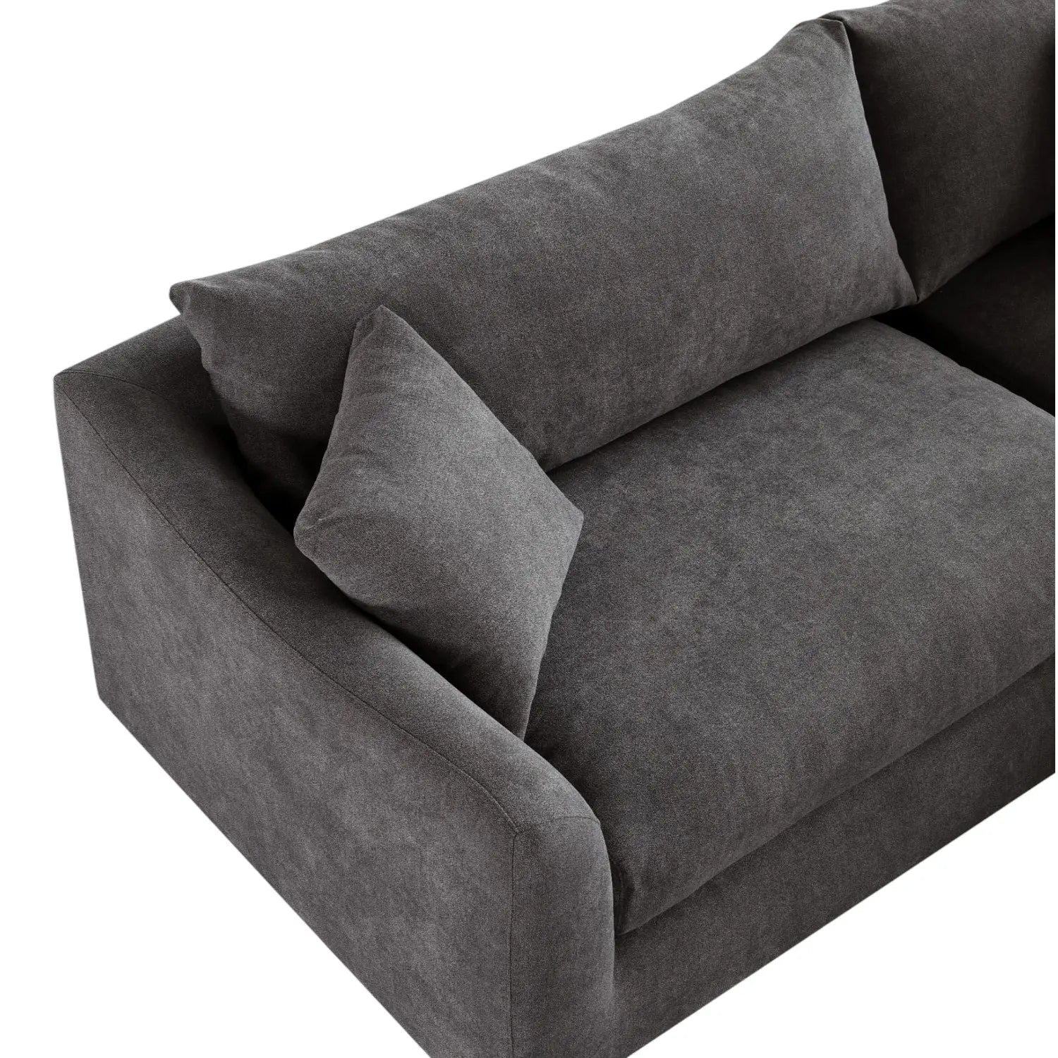 Sydney Feather Sectional Sofa - Grey