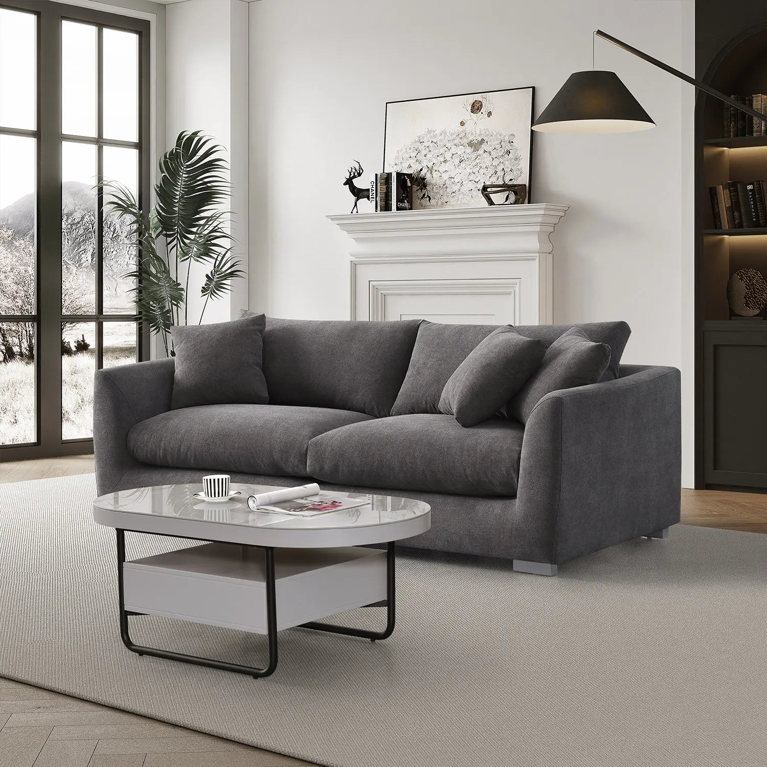 Sydney Feather Sofa - Grey