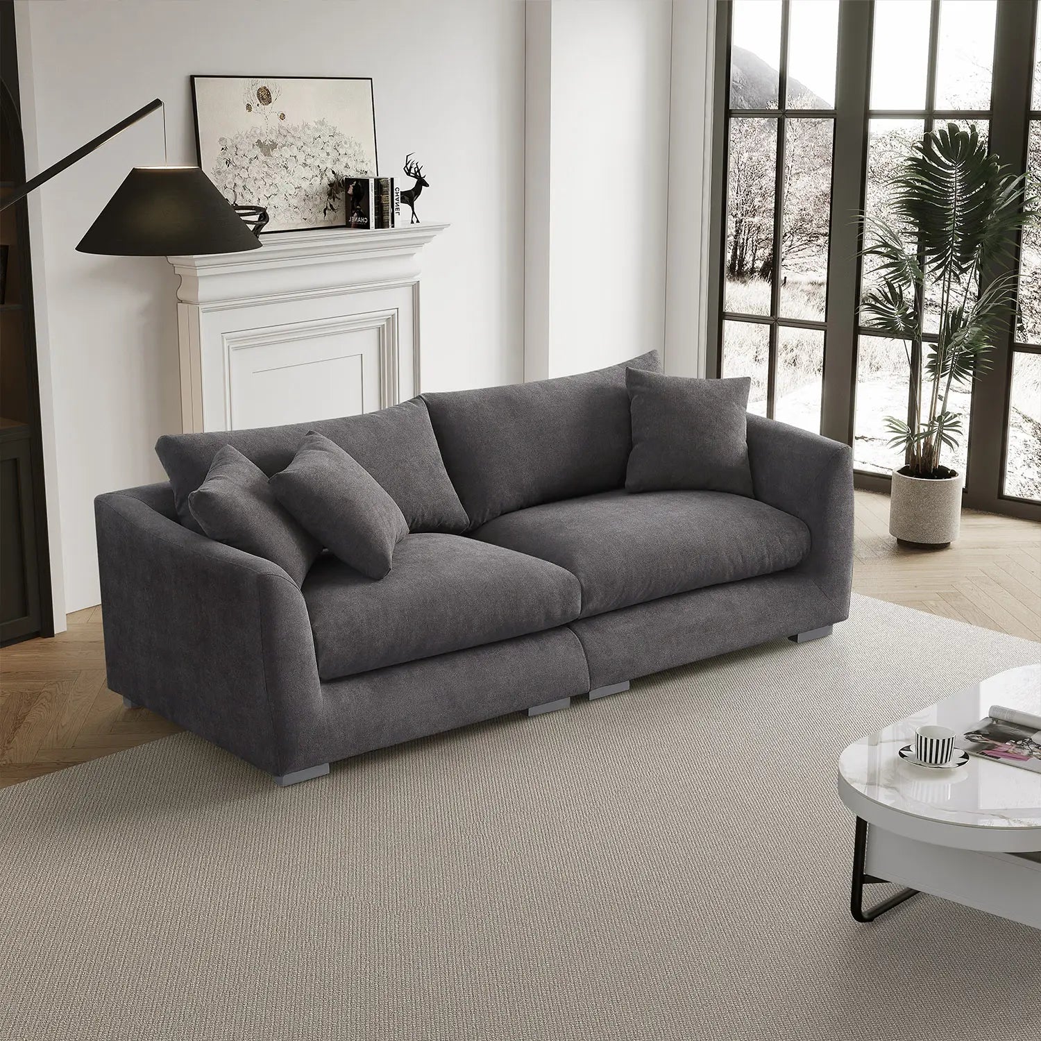 Sydney Feather Sofa - Grey