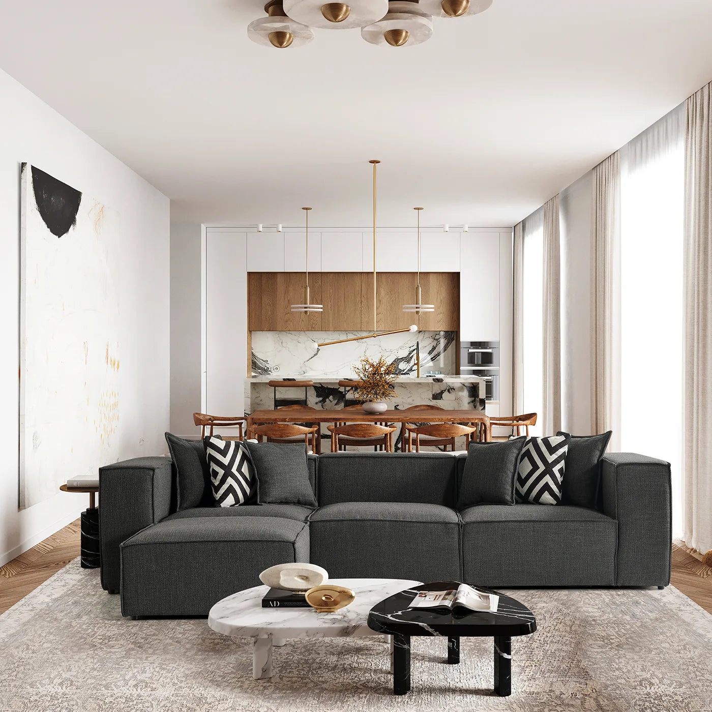 Verona Sofa - Charcoal Chic