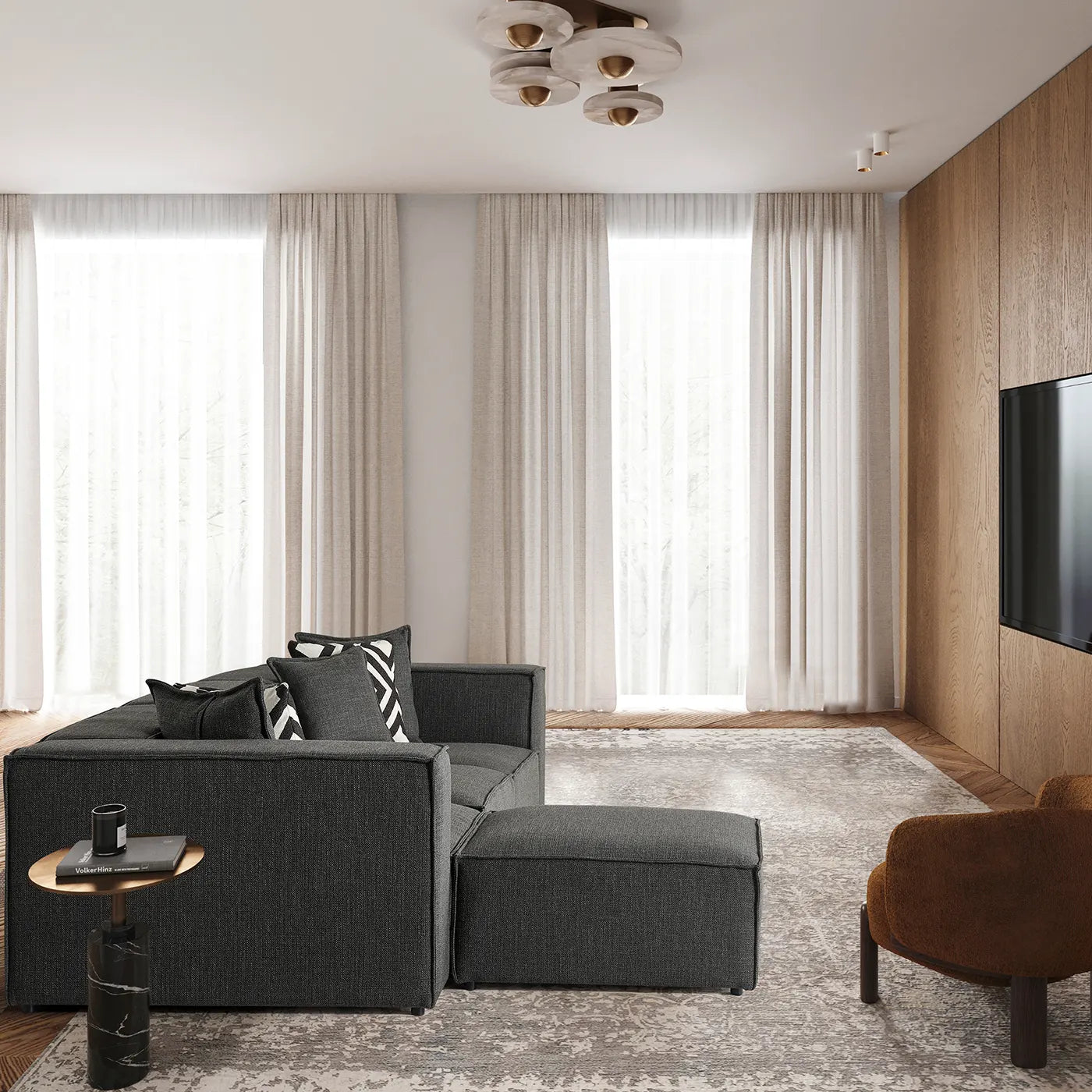 Verona Sofa - Charcoal Chic
