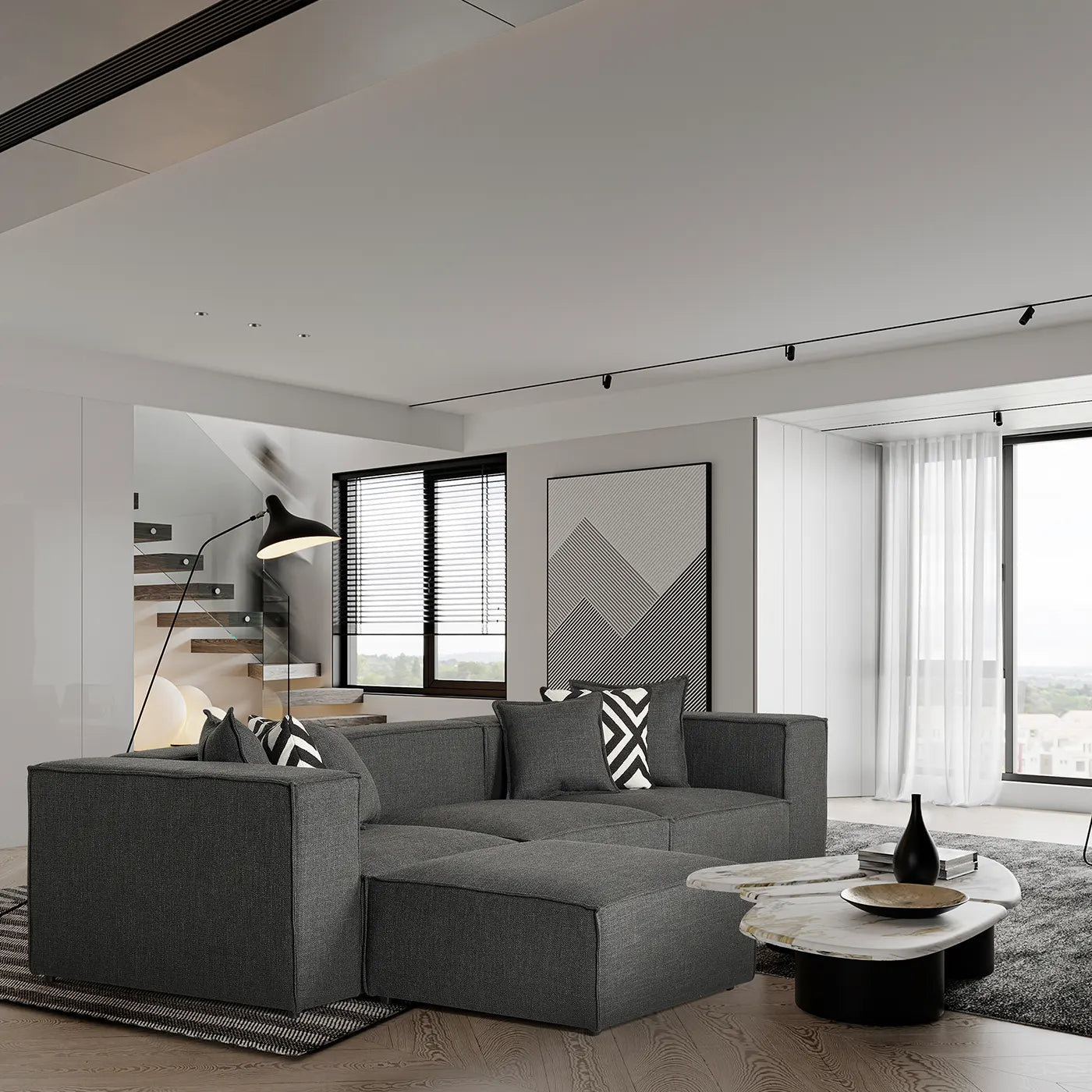 Verona Sofa - Charcoal Chic