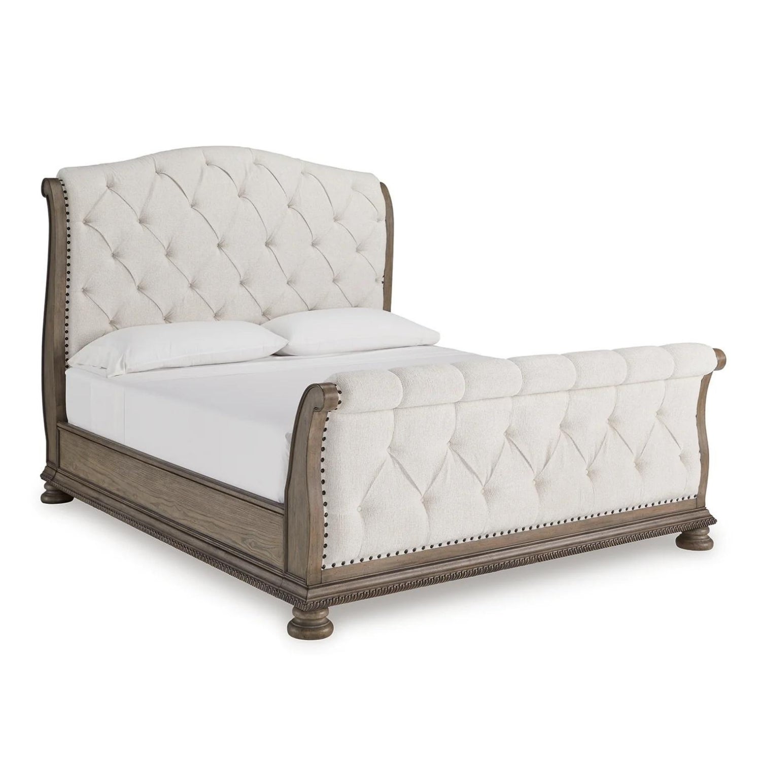 Versailles Upholstered Sleigh Bed