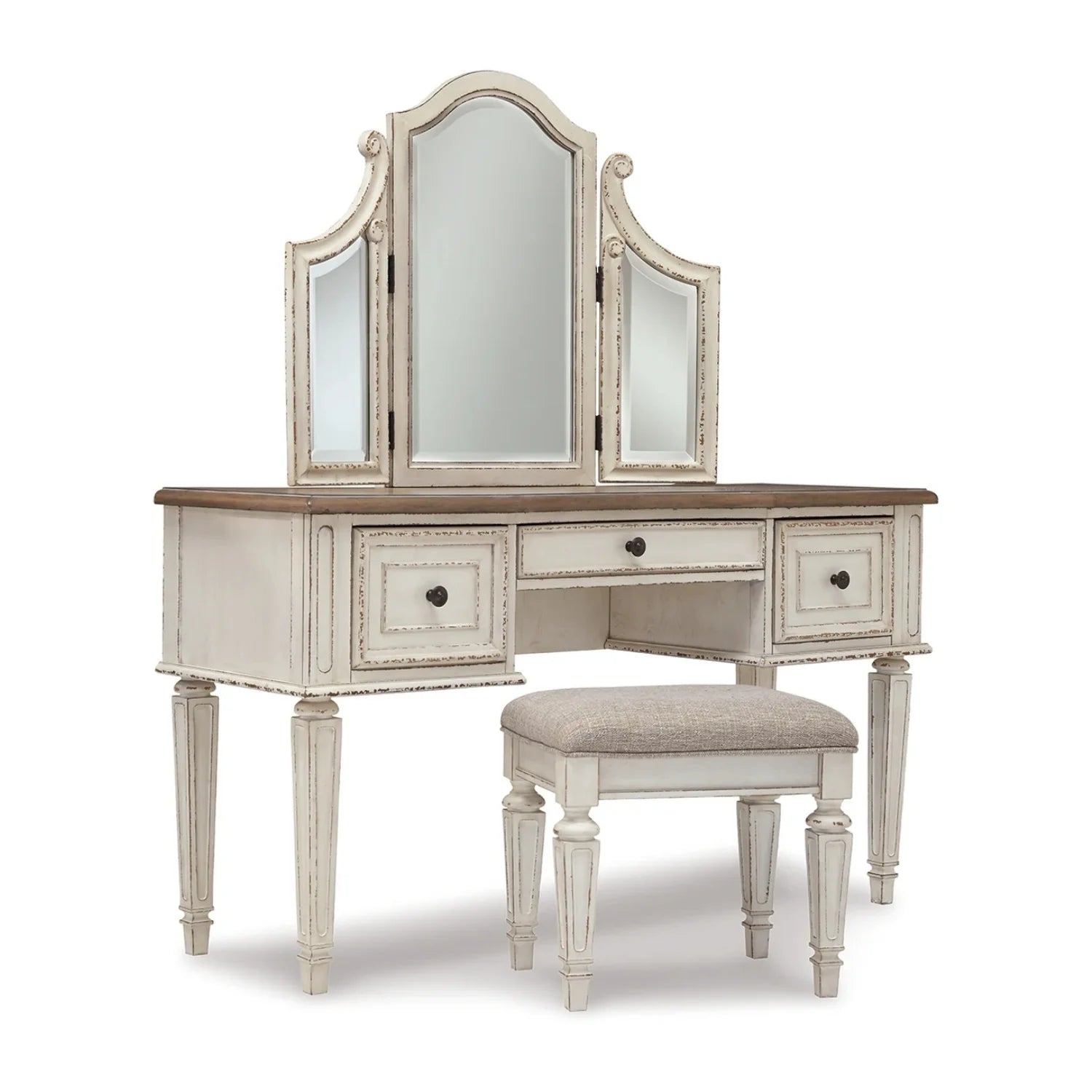 Insadong Vanity and Mirror with Stool