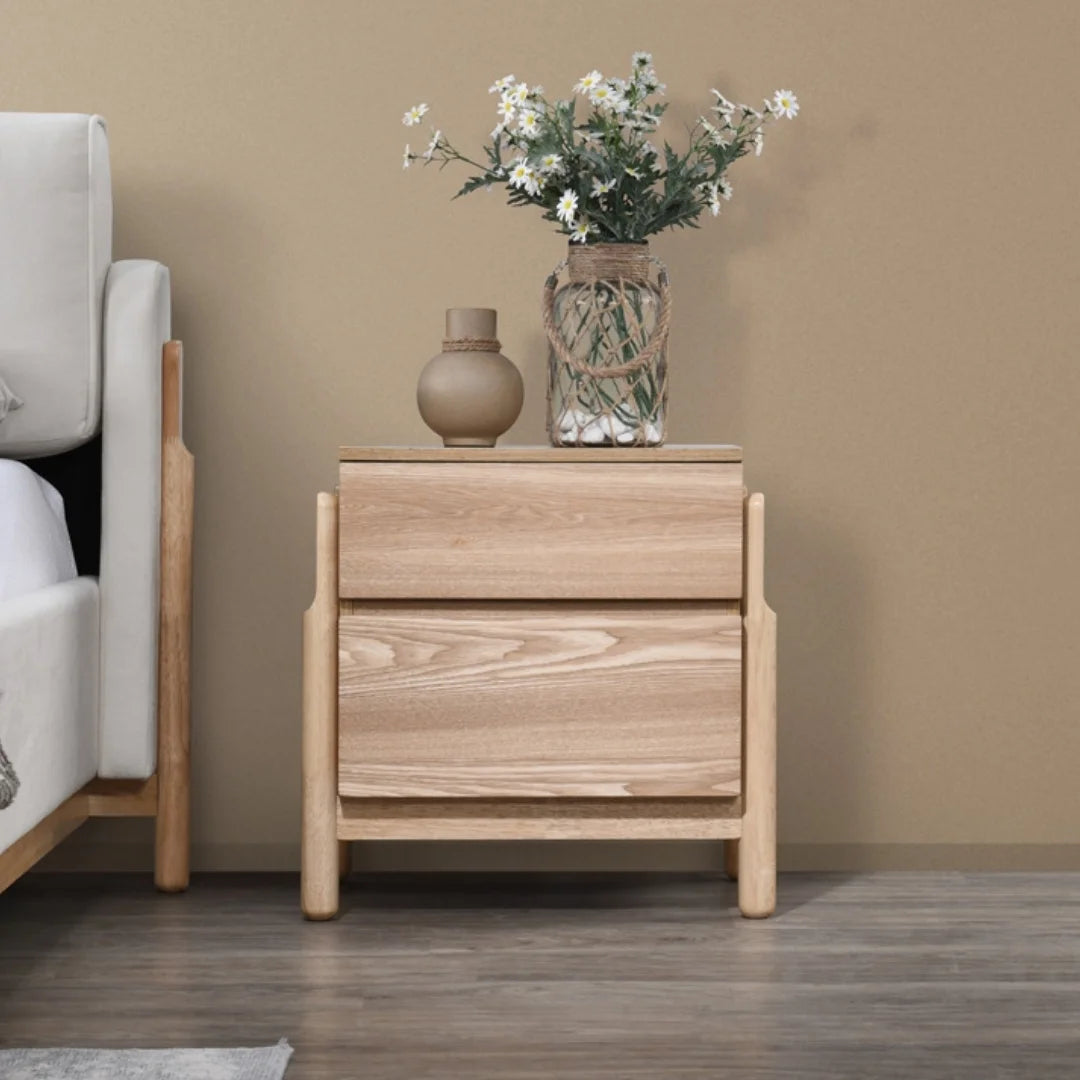 Cortina Nightstand - Set of 2 - Natural Wood