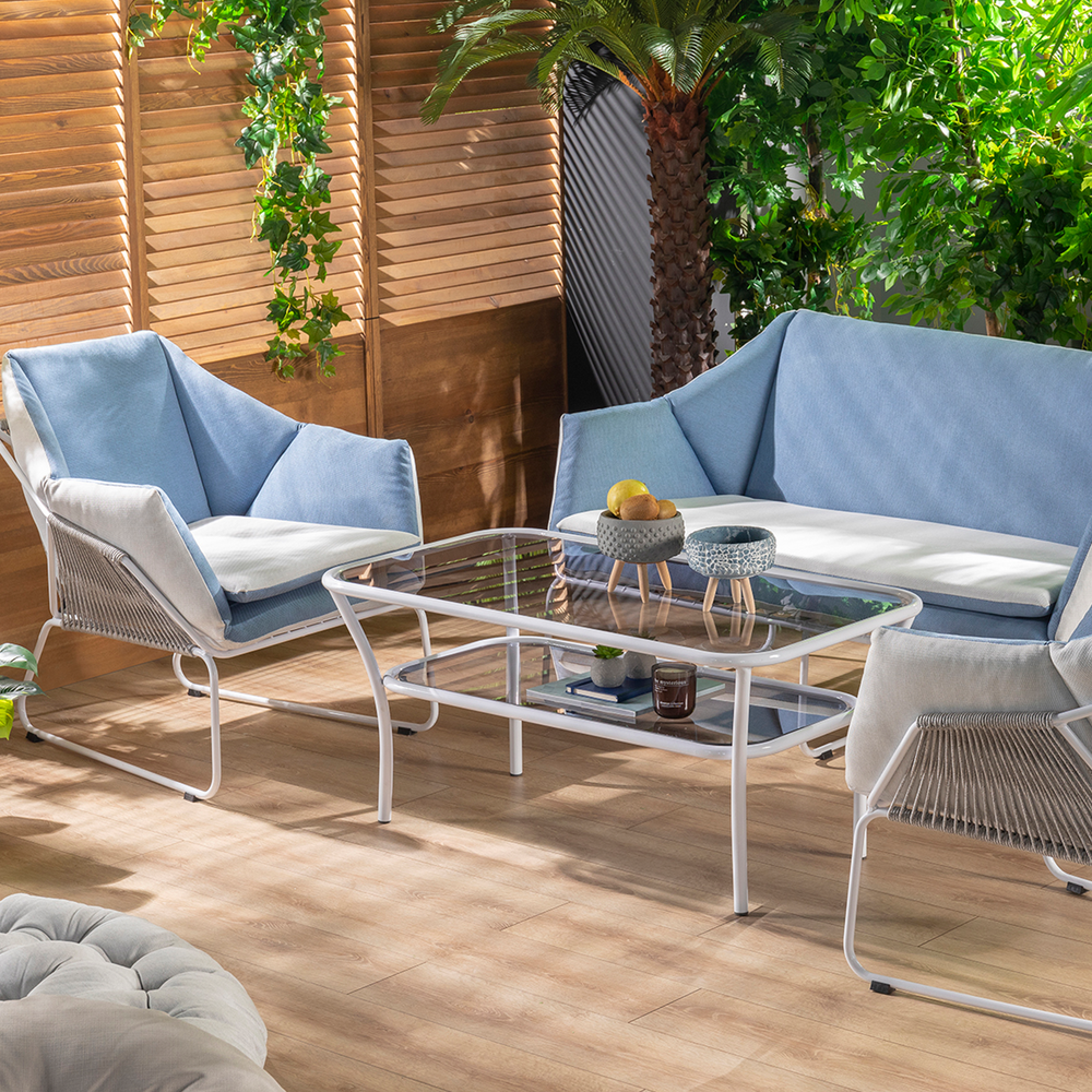 Santorini Patio Furniture Set: Mediterranean Elegance for Outdoors