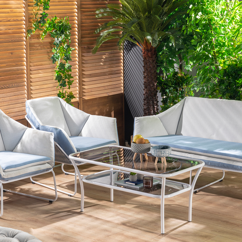 Santorini Patio Furniture Set: Mediterranean Elegance for Outdoors