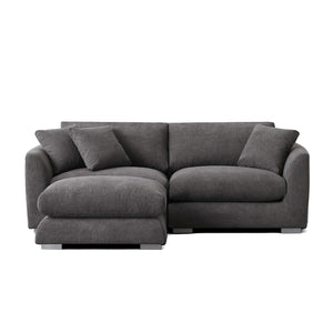 Sydney Feather 2.0 Sofa + Ottoman - Grey