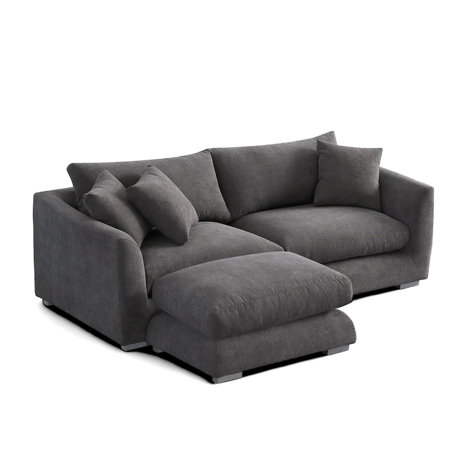 Sydney Feather 2.0 Sofa + Ottoman - Grey