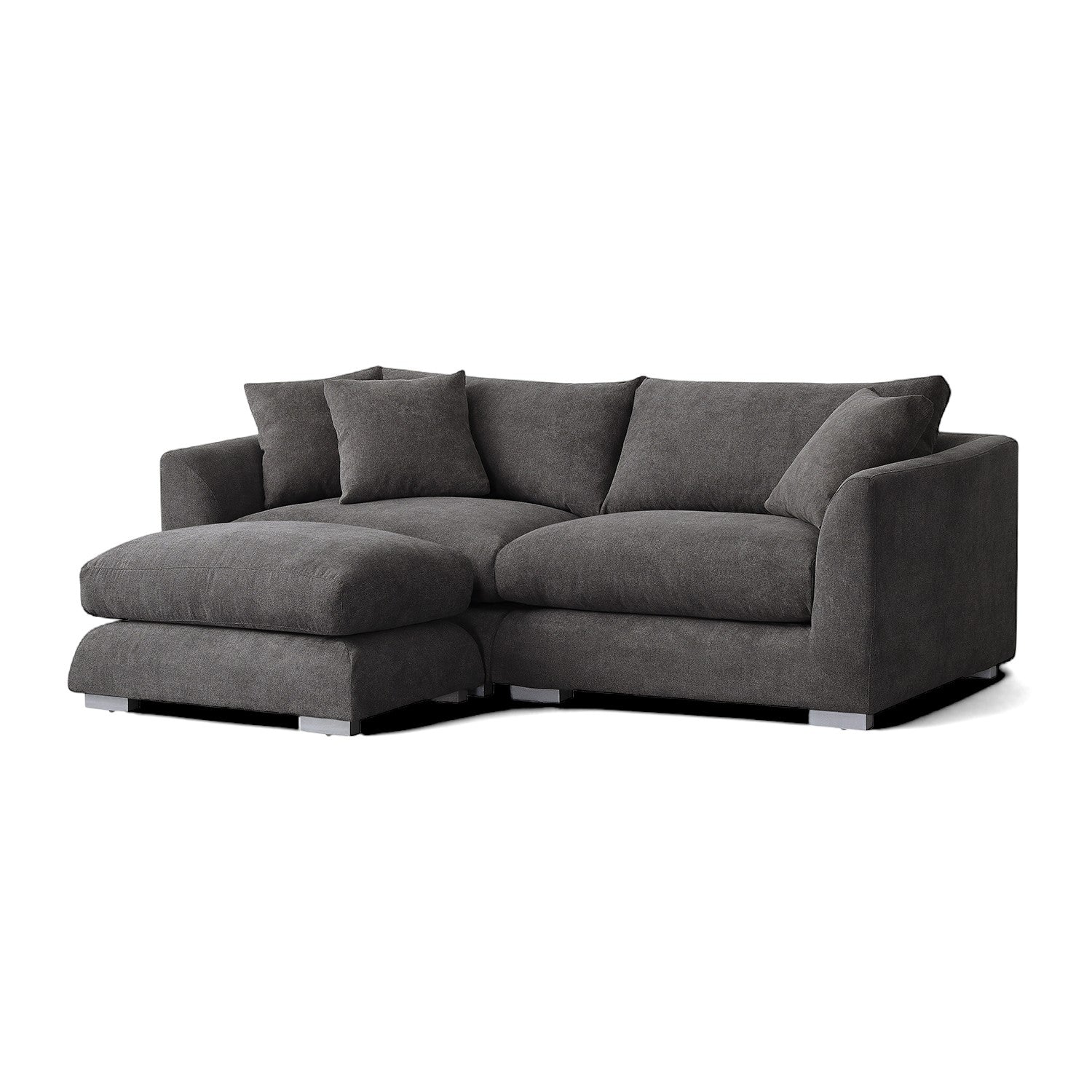 Sydney Feather 2.0 Sofa + Ottoman - Grey