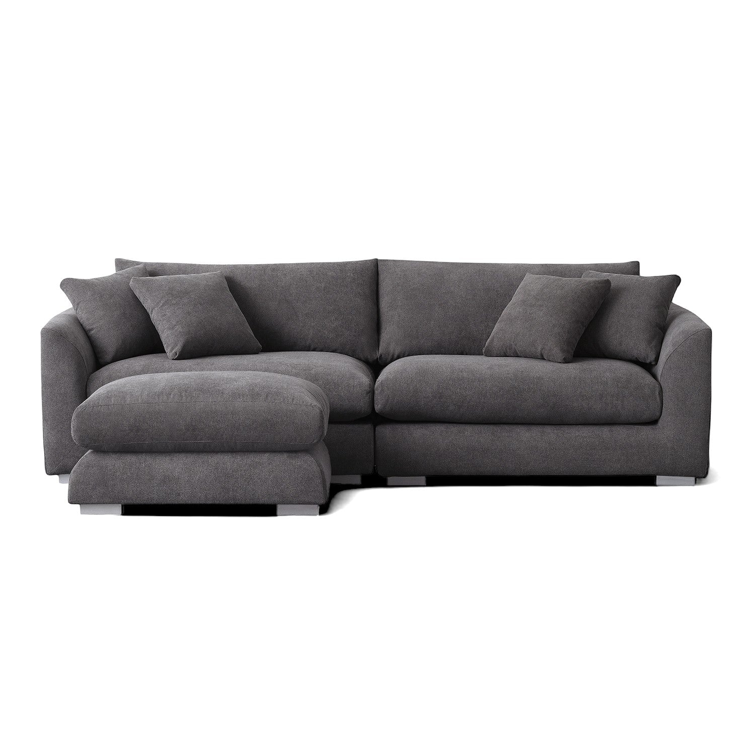 Sydney Feather 2.0 Sofa + Ottoman - Grey