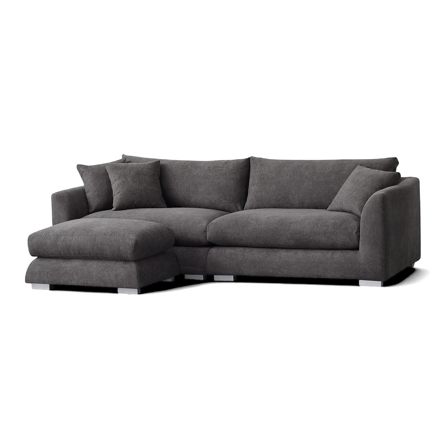 Sydney Feather 2.0 Sofa + Ottoman - Grey