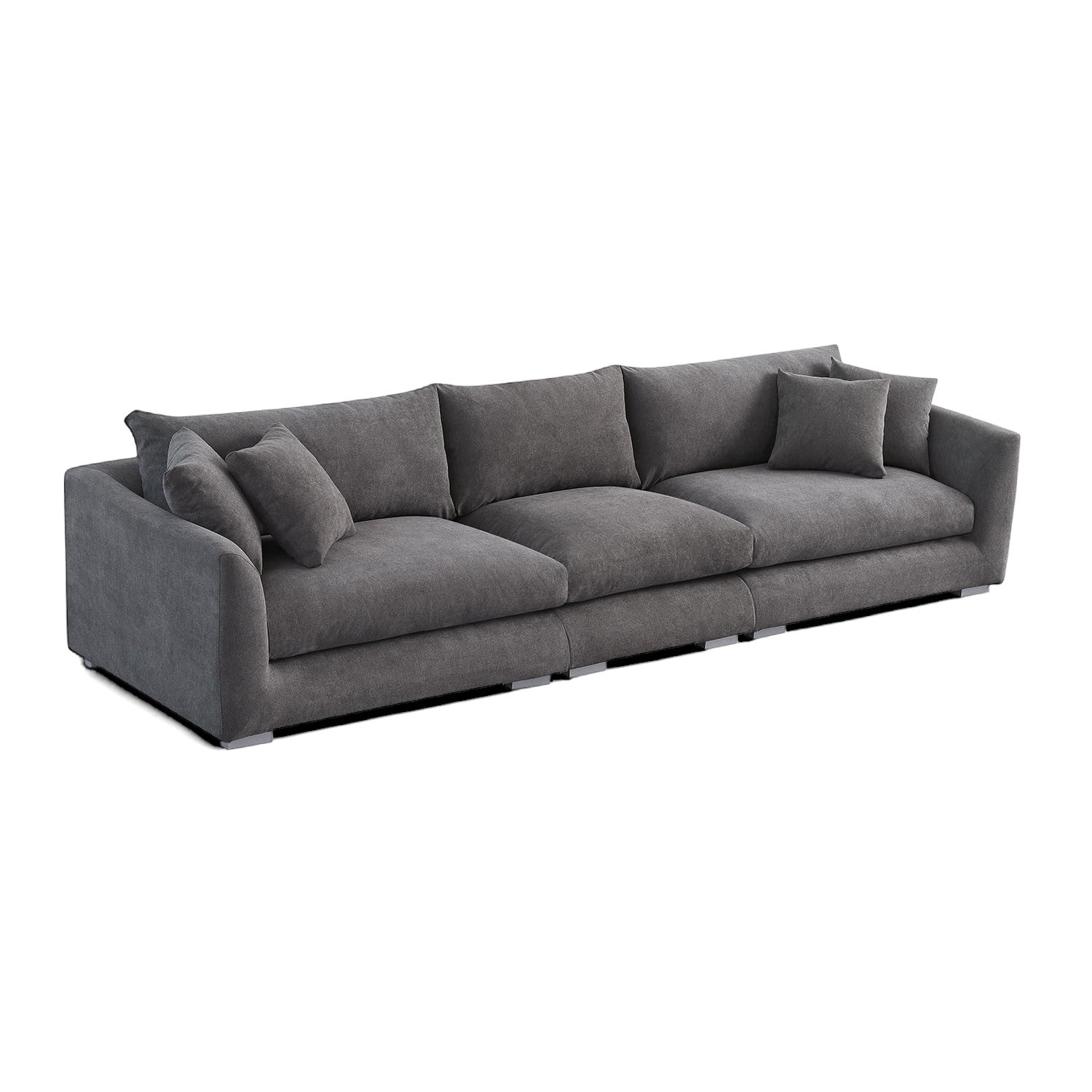 Sydney Feather 2.0 Sofa + Ottoman - Grey